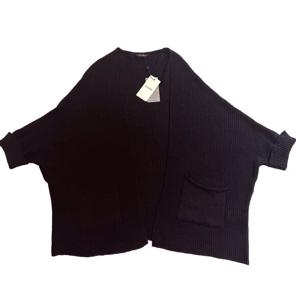 Nocturne Knitted Cardigan in Black - Picture 1 of 3